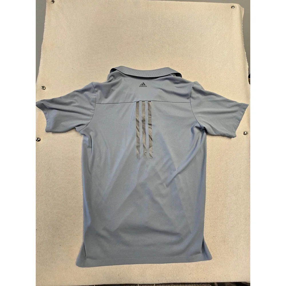 Adidas Golf Adizero Polo Shirt Mens‎ Large Blue Gray Short Sleeve RN 88387
